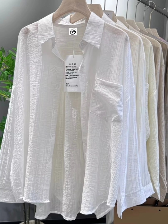 Ayollar rubashkasi, yozgi, yengil va zamonaviy, oversize, bir xil razmer