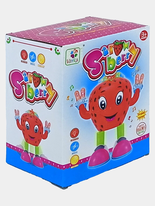 Raqqosa Qulupnay O'yinchoq Straw Siberry Yorug'lik va Musiqa