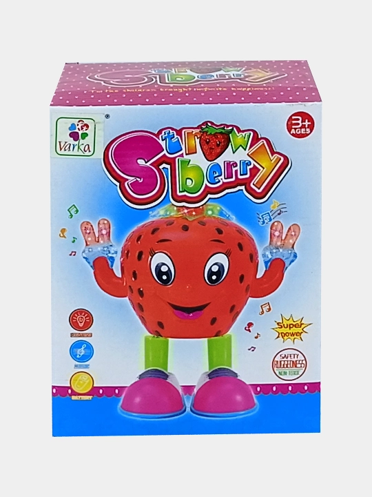 Raqqosa Qulupnay O'yinchoq Straw Siberry Yorug'lik va Musiqa
