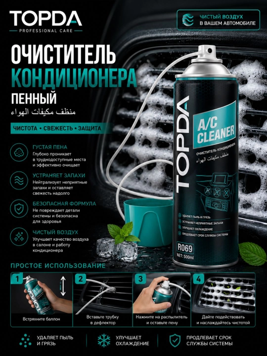 Очиститель автокондиционера. A/C Cleaner. Очиститель кондиционера авто