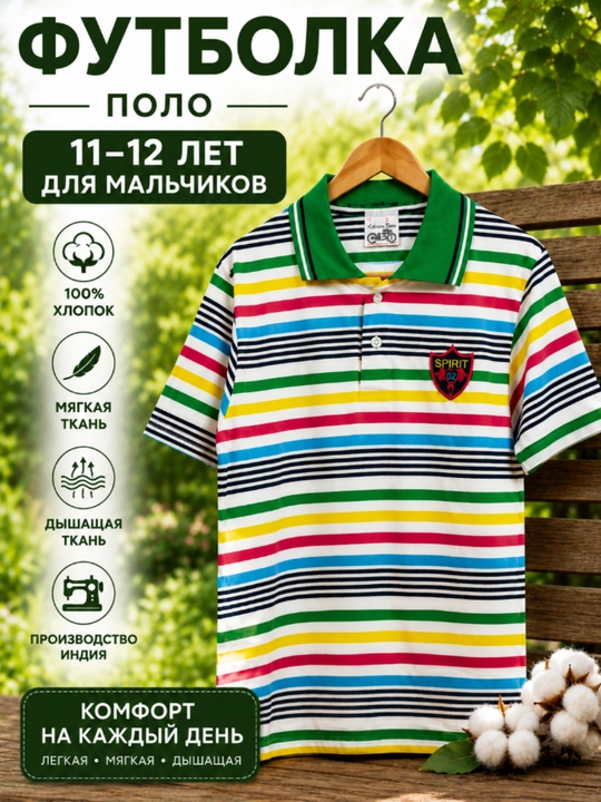 Futbolka, o‘g‘il bolalar uchun polo futbolkasi, 100% paxta, qulay va zamonaviy, Hindiston