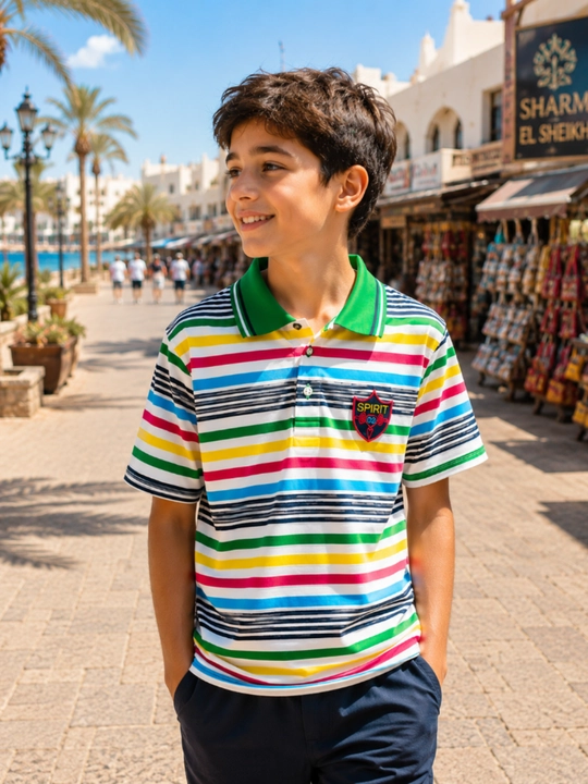Futbolka, o‘g‘il bolalar uchun polo futbolkasi, 100% paxta, qulay va zamonaviy, Hindiston