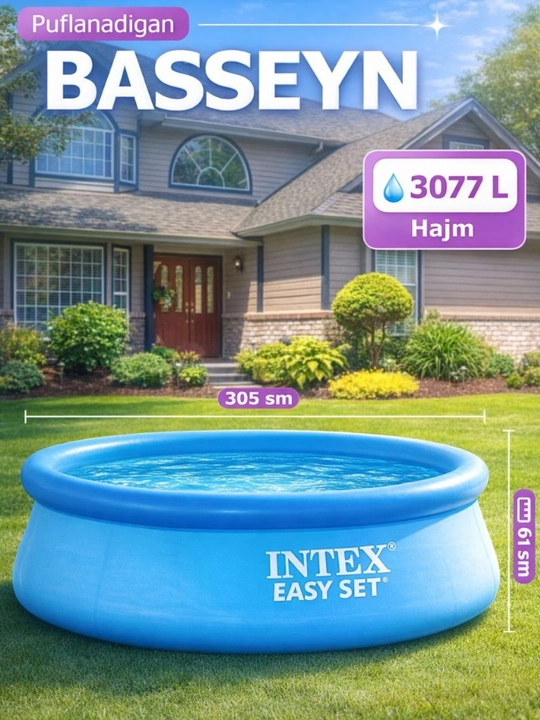 INTEX 28116 Easy Set shishiriladigan basseyn 305×61 sm - 