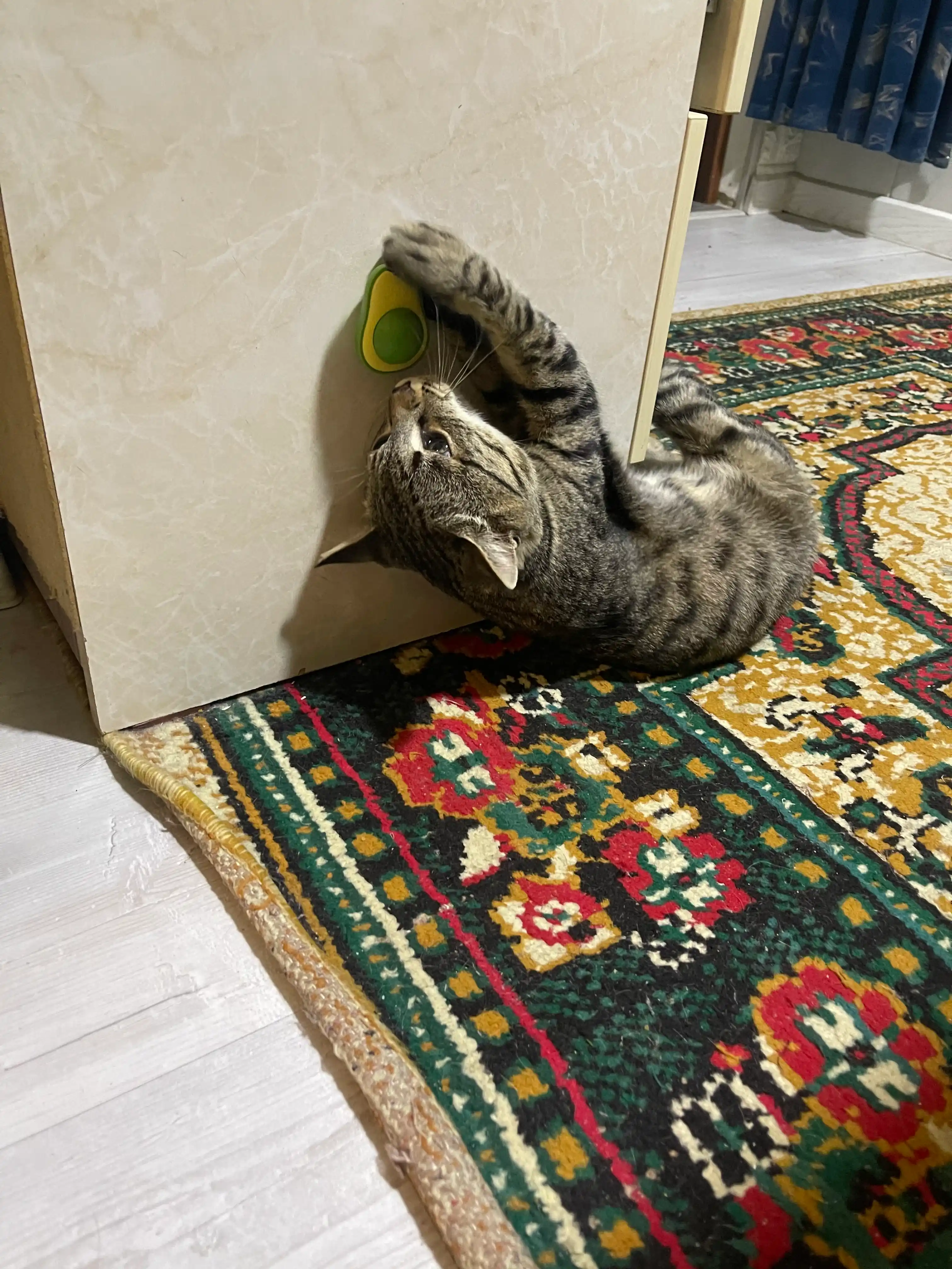 Шарик с кошачьей мятой на липучке, игрушка лизун для кошек