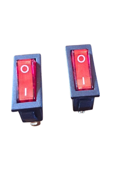 Клавишный выключатель KCD3 16A 250V с подсветкой, 3 контакта, 2 шт