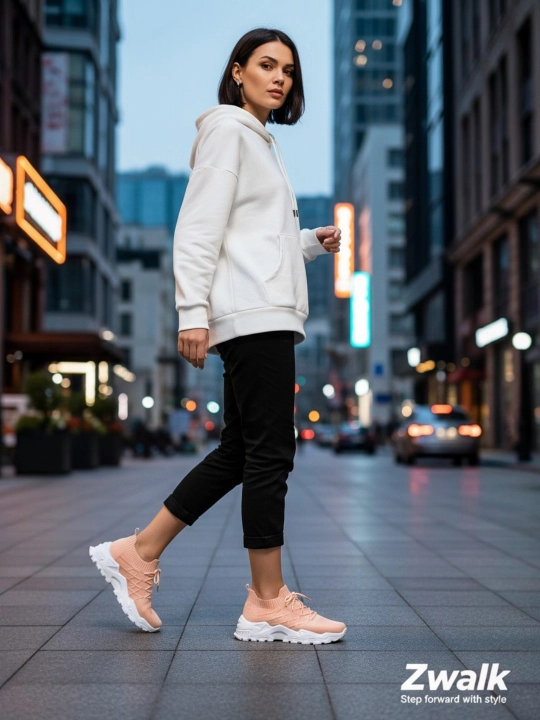 Кроссовки Zwalk EasyWalk спортивные, на шнуровке, кроссовки-носки летние дышащие