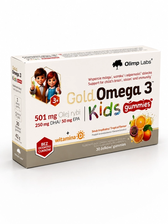 Olimp Gold Omega 3 kids 30 ta gummies, meva ta’mli - 