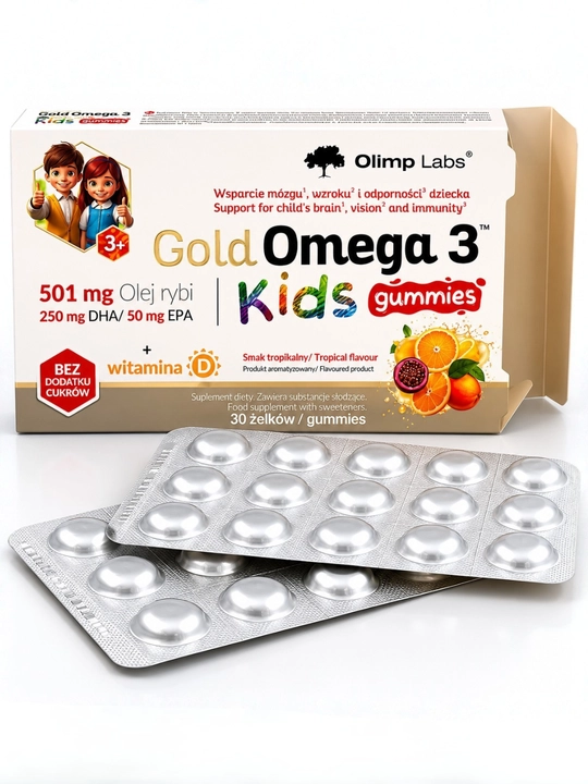 Olimp Gold Omega 3 kids 30 gummies, со вкусом фруктов