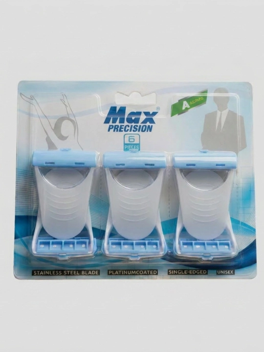 Бритва MAX, женская и мужская, одно лезвие, 6 шт., голубая и розовая - 
