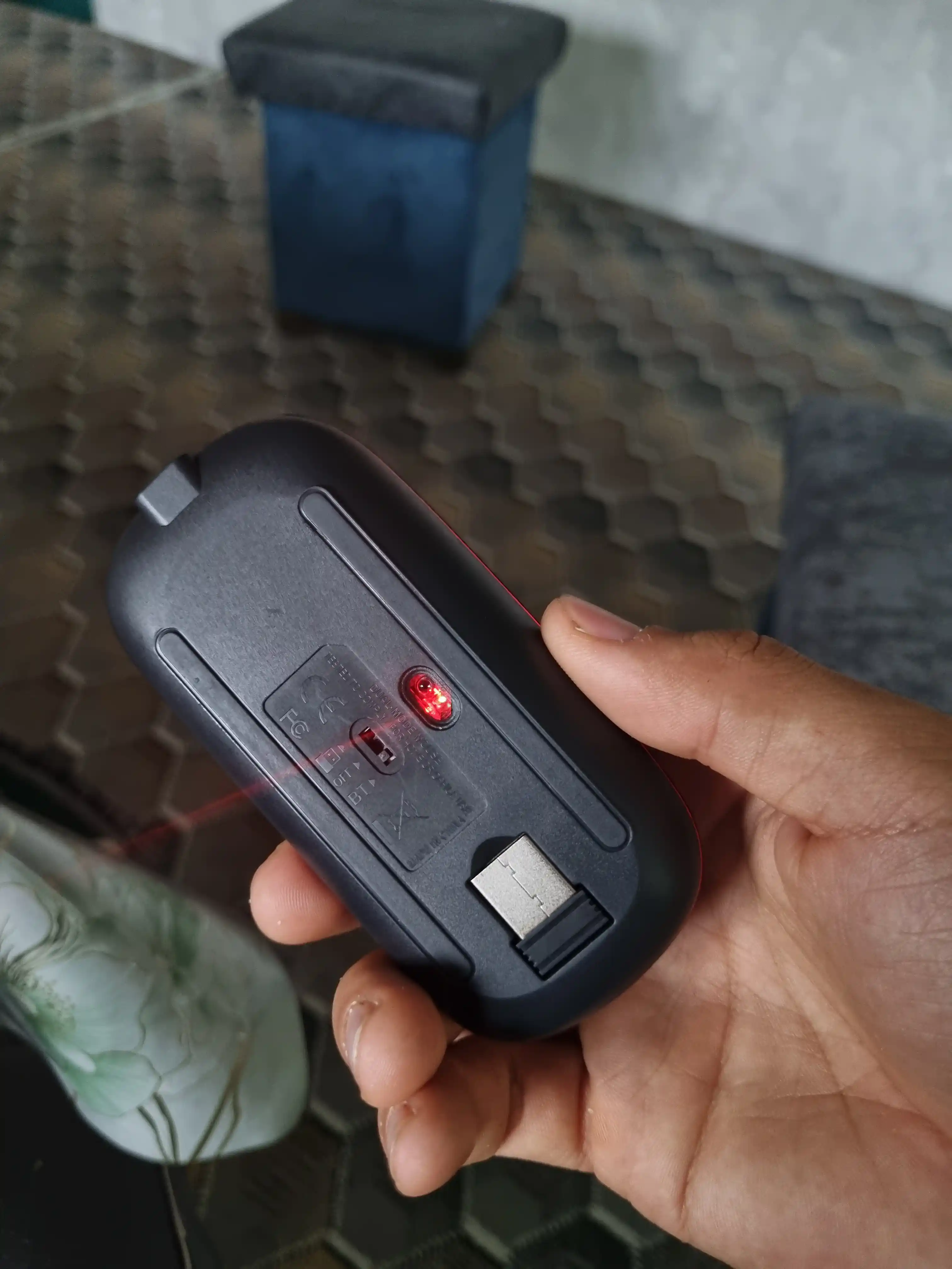 Simsiz kompyuter sichqonchachi, tovushsiz, RGB, Bluetooth