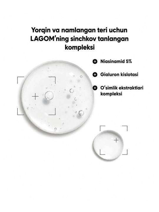 LAGOM Niacin Hydro Serum сыворотка для лица, LAGOM, увлажняющая сыворотка, 50 мл