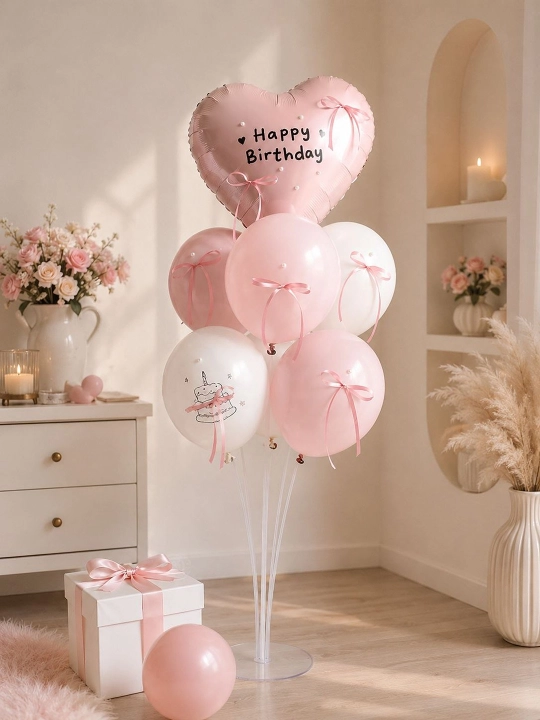 Shar uchun stend va shar to'plami. happy birthday nabor, bayram uchun shar to'plami
