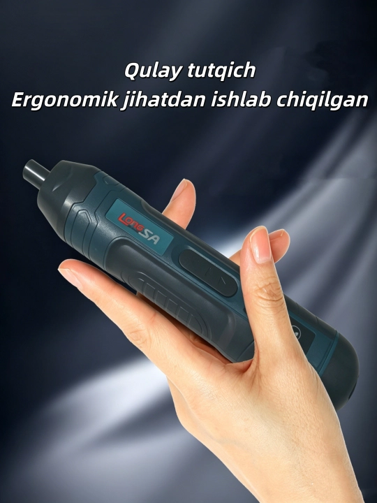 Simsiz elektr tornavida (105 ta 1 da)  Magnit uchi va LED chiroqli 105 qismli bit to'plami