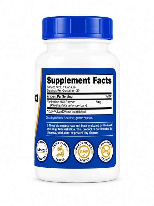 Nutricost Yohimbine HCI 5mg 30 caps, йохимбин