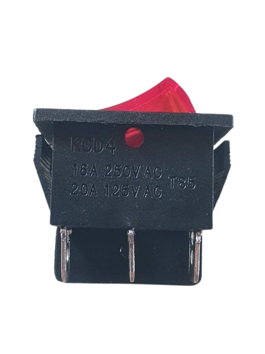 Клавишный переключатель KCD4 с подсветкой, 16A 250V, 6 контактов, ON-OFF, 2 шт
