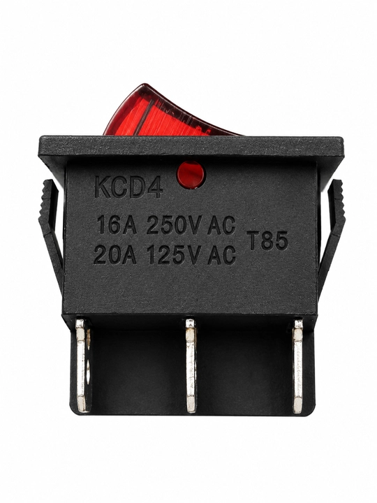 Клавишный переключатель KCD4 с подсветкой, 16A 250V, 6 контактов, ON-OFF, 2 шт