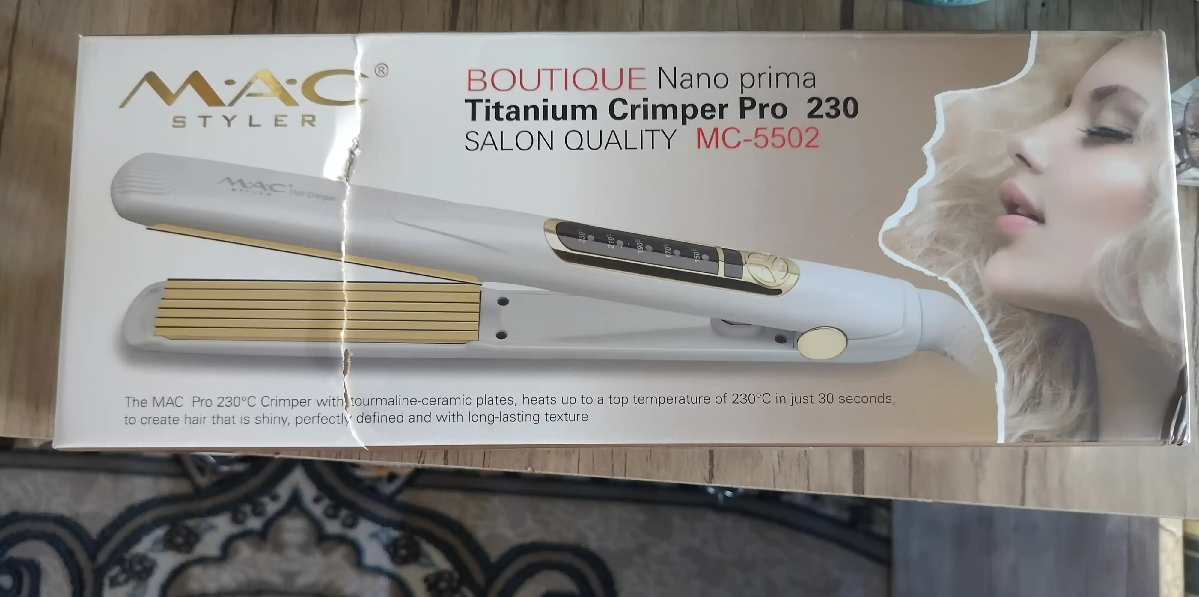 Гофре для волос M.A.C Styler MC-5502, титановые пластины, безвредны для волос