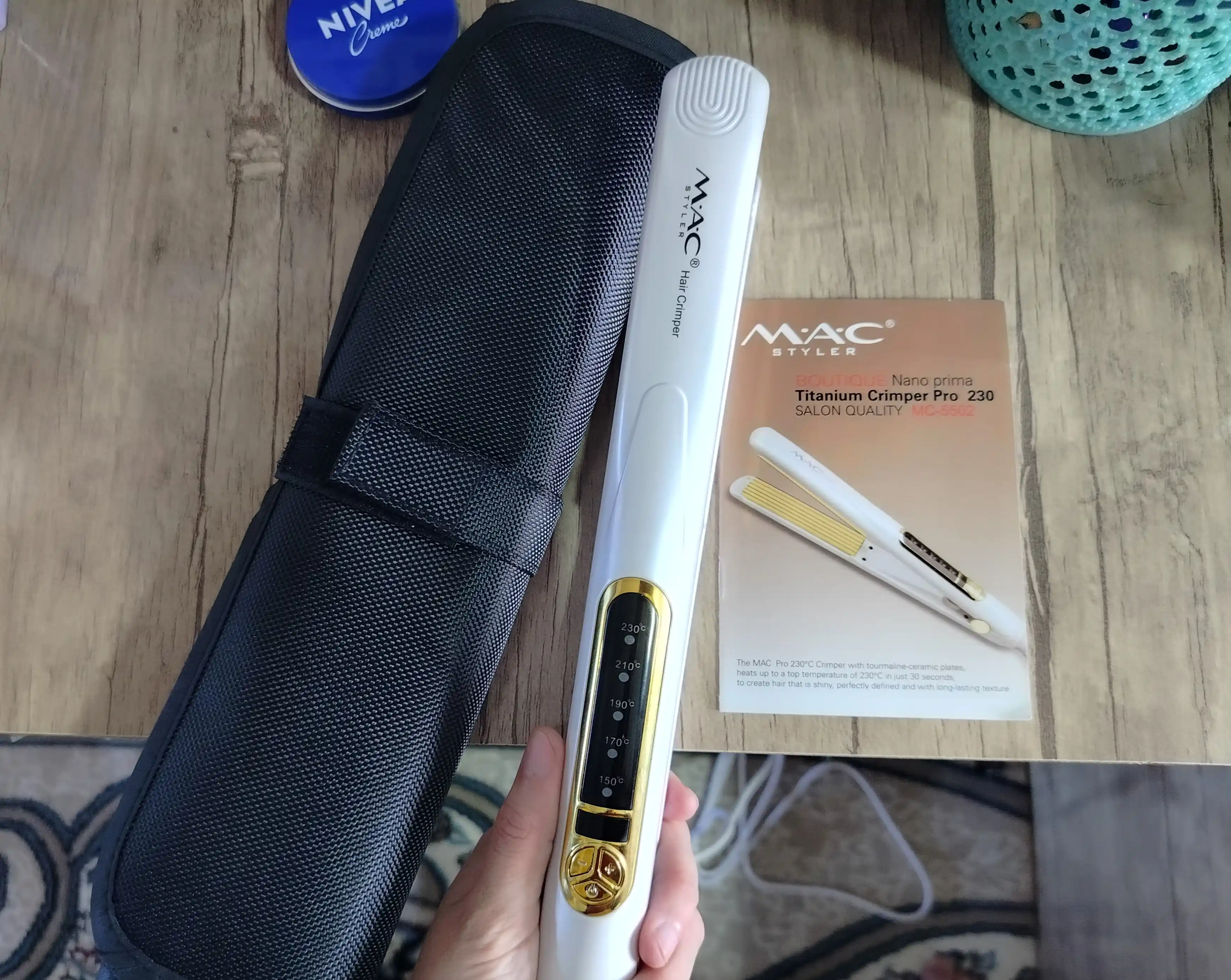 Гофре для волос M.A.C Styler MC-5502, титановые пластины, безвредны для волос