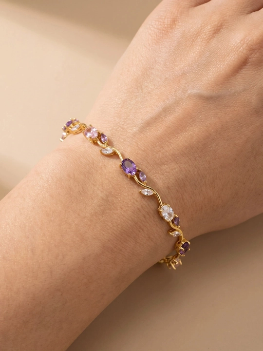 Ayollar uchun nafis bilakuzuk toshli elegant braslet, bayramona taqinchoq