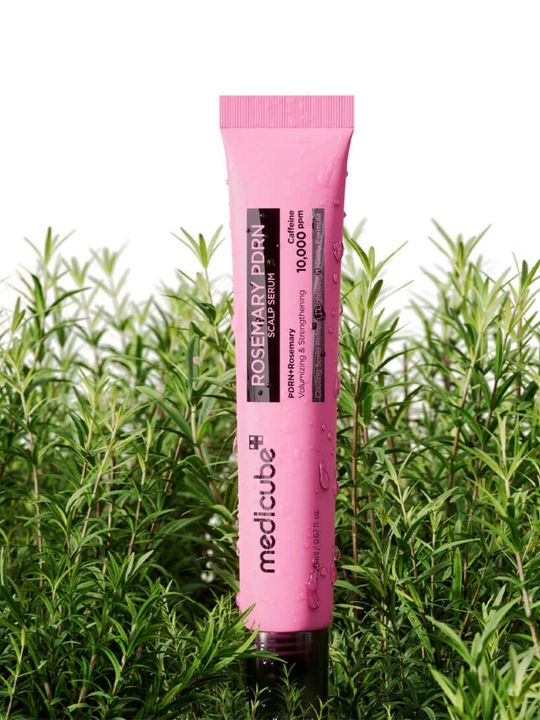 Medicube Rosemary PDRN soch uchun shampun, balzam, serum, toʻkilishiga qarshi, oʻsish