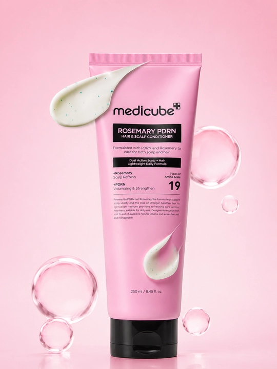 Medicube от выпадения и для роста волос розмарин PDRN, шампунь, бальзам, сыворотка