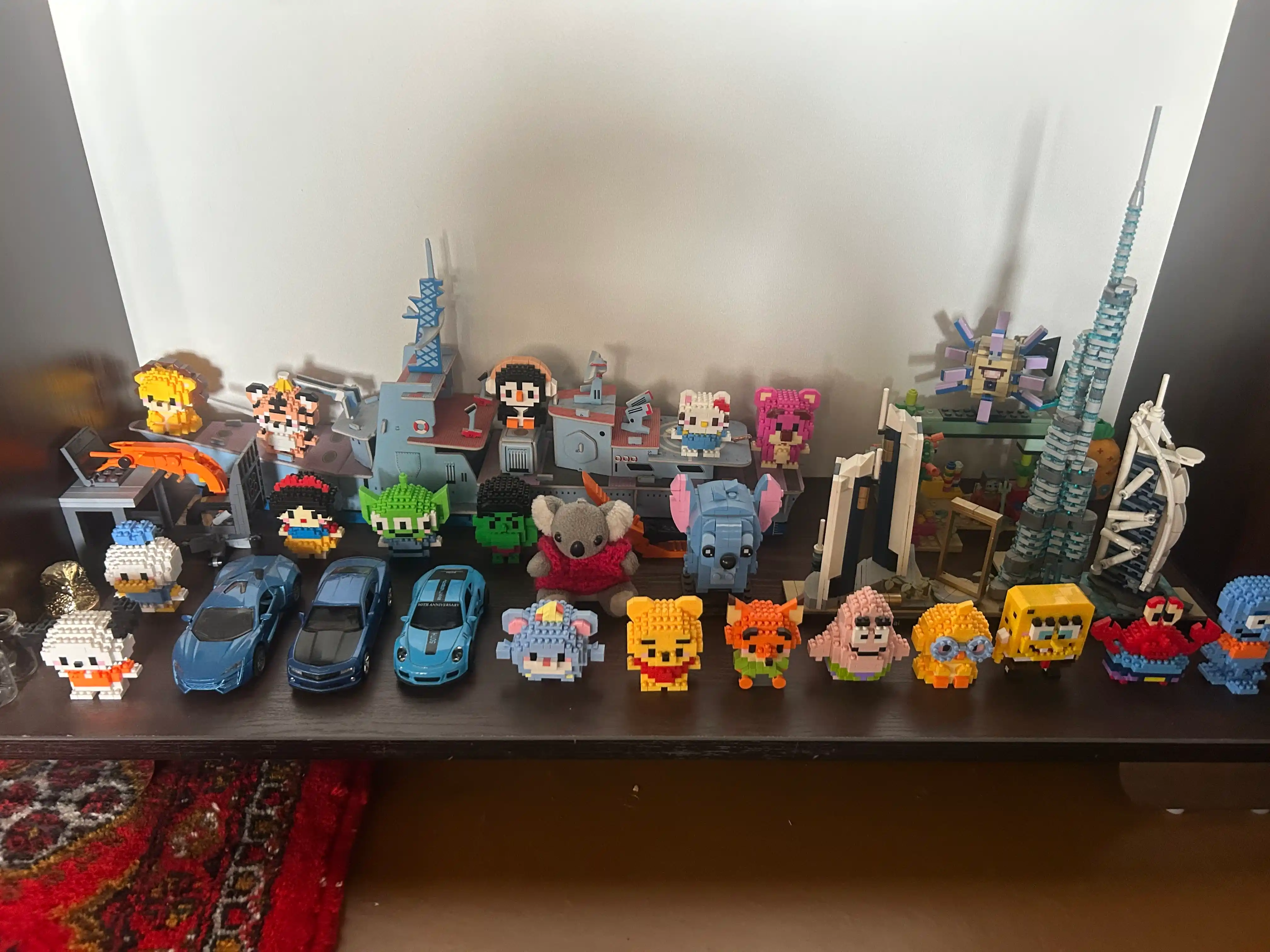 Konstruktor 3D blok, mini Lego, bolalar va kattalar uchun o'yinchoq jumboq, raqamlar sariq