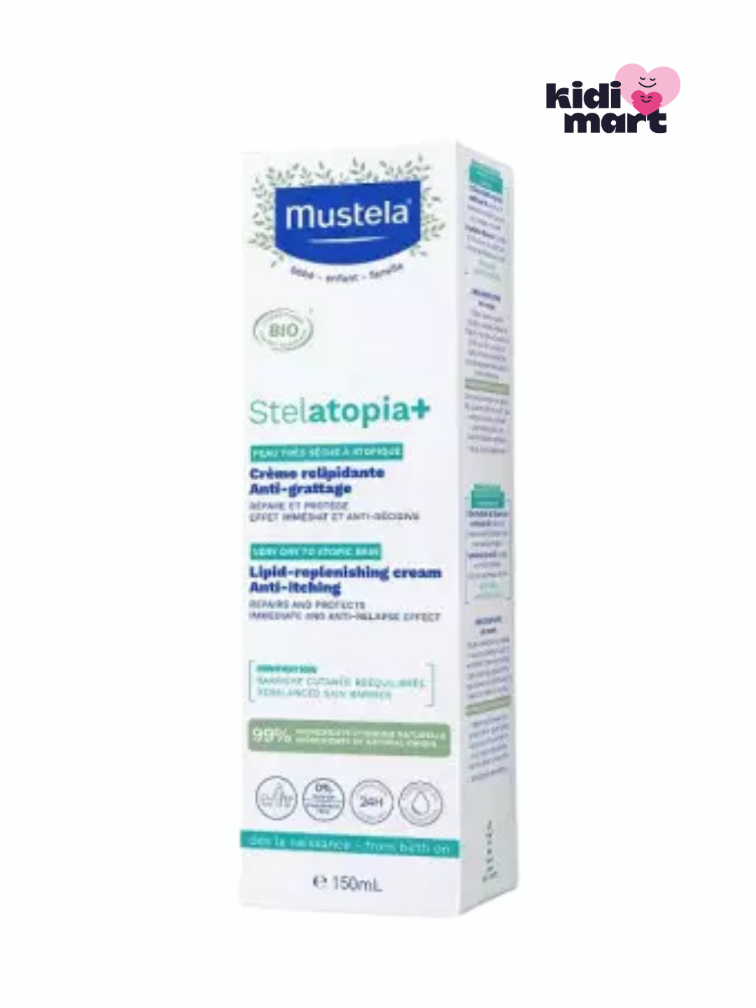 Крем Mustela для сухой и чувствительной кожи, интенсивное увлажнение, 150 мл