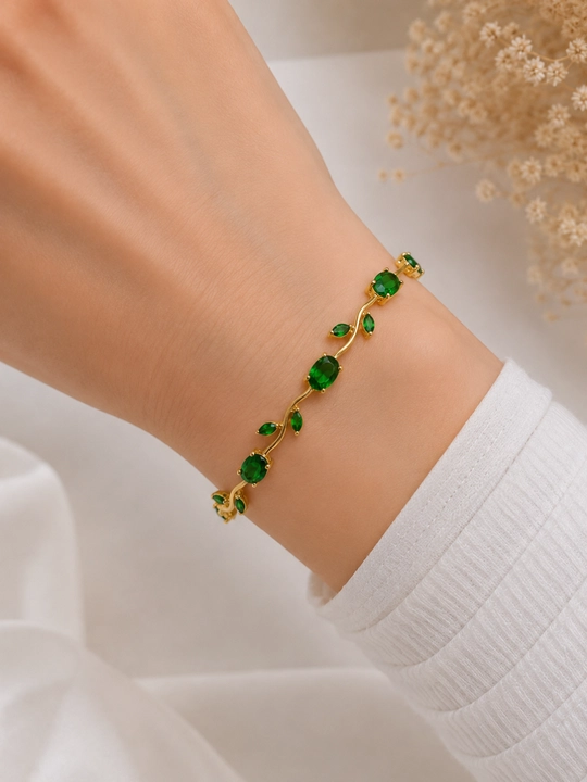 Ayollar uchun nafis bilakuzuk toshli elegant braslet, bayramona taqinchoq