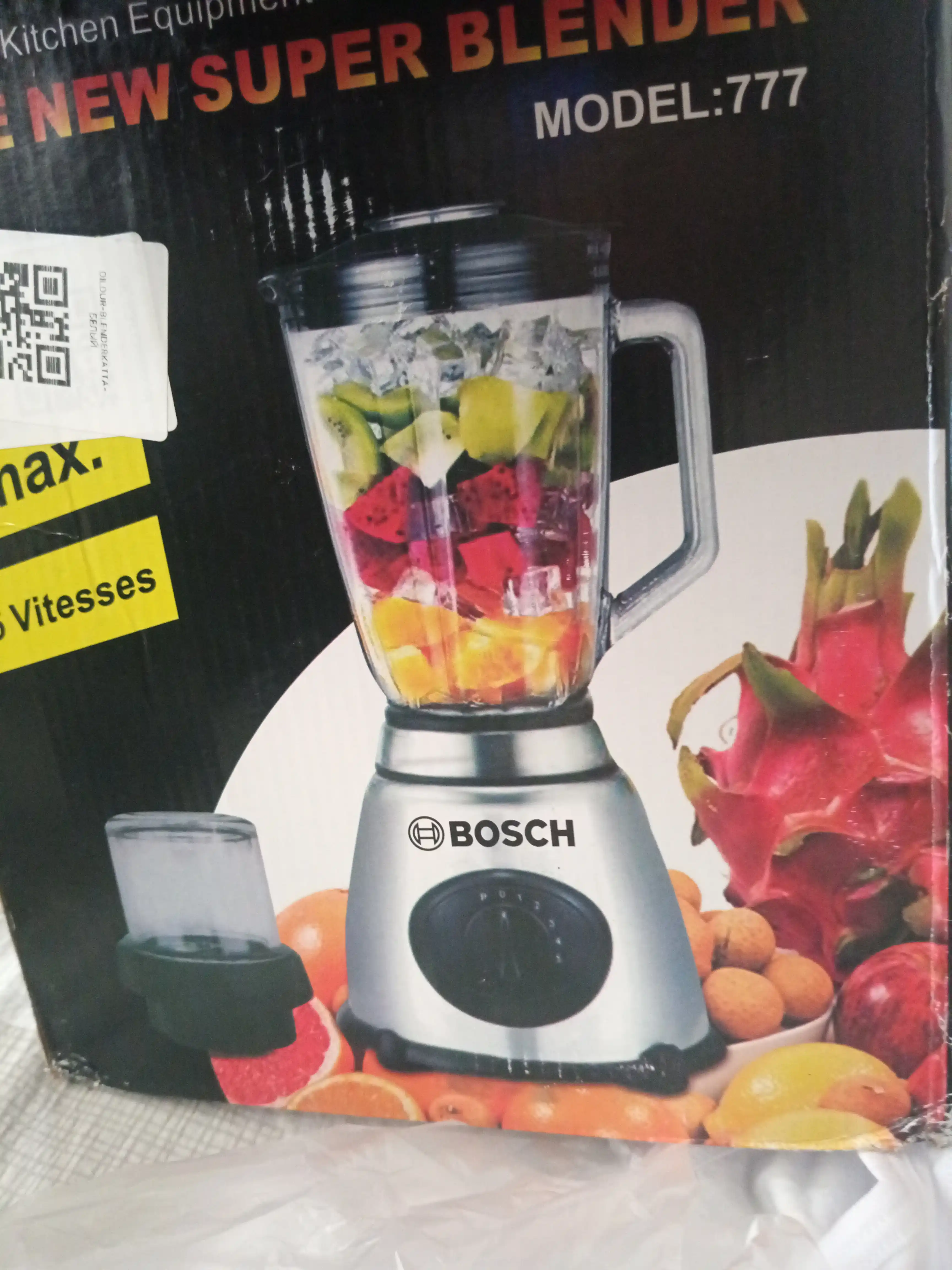 Bosch 1000 Vt statsionar blender 3 ta 1 da, 1,5 l, kofemolka va maydalagich