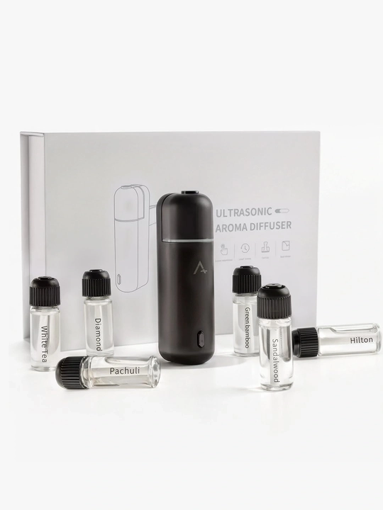 Havo tozalagich, elektr aromadiffuzor, 6 ta xushboy hidli simsiz, Ultrasonic