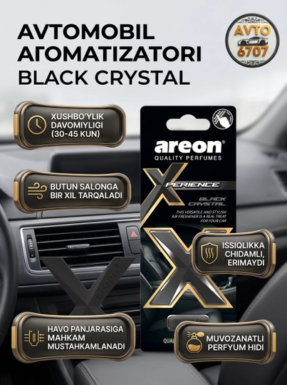 Ароматизатор для автомобиля Areon Xperience на дефлектор, освежитель воздуха в авто — AVTO670-XAREON-ЧЕРН