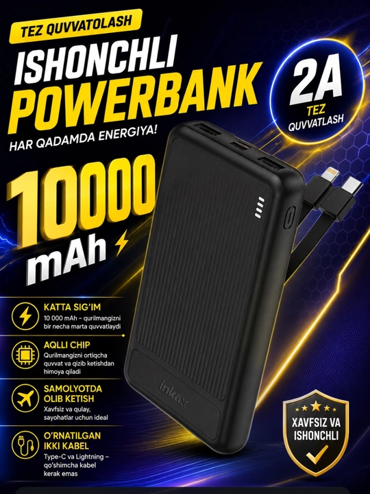 Power Bank 10000mAh/20000mAh/30000mAh — внешний аккумулятор с быстрой зарядкой