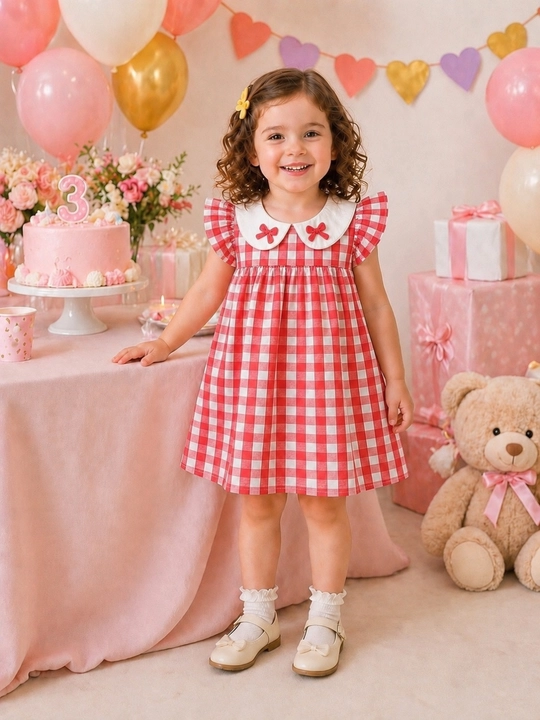 Детское платье для девочки, нарядное летнее платье, хлопок 1-5 лет - 