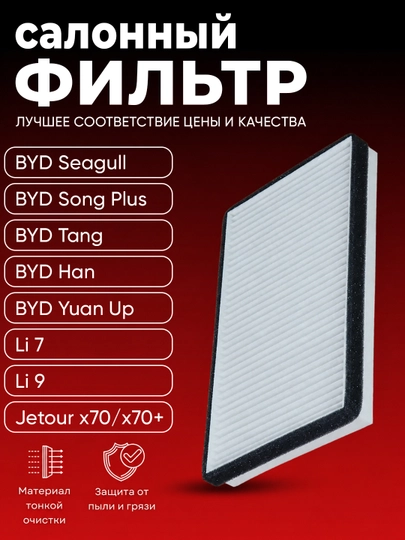 Фильтры для салона автомобилей BYD/JETOUR/Li — XAN1212-CHINAMARKA-Seagull