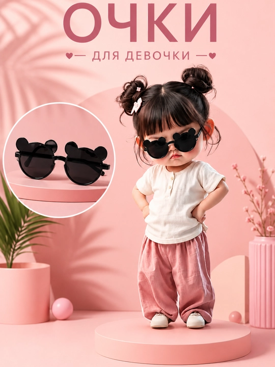 Детские солнцезащитные очки для девочек - 