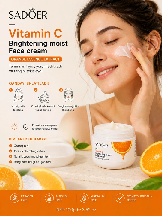 Крем для лица SADOER Vitamin C Brightening Moist Face Cream, 100 г