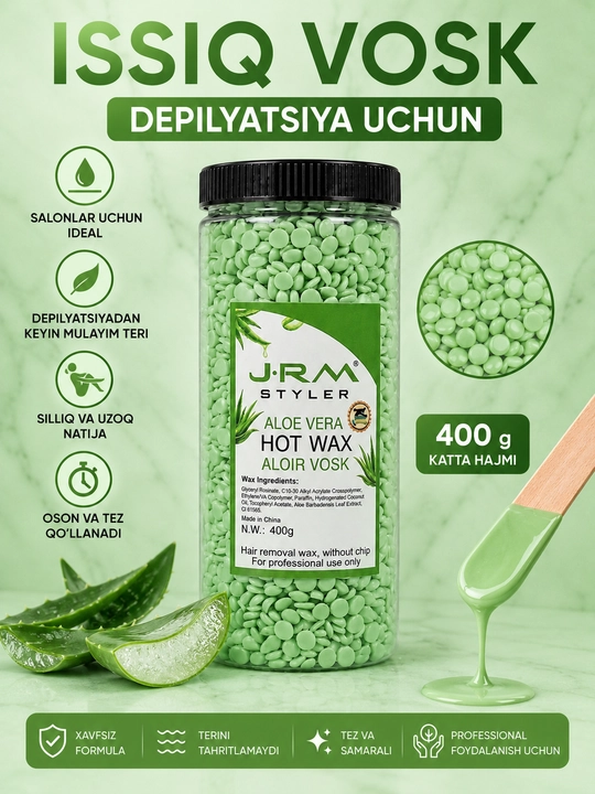 Depilyatsiya uchun mum Hot Wax, mum vosk depilatsiya uchun - 