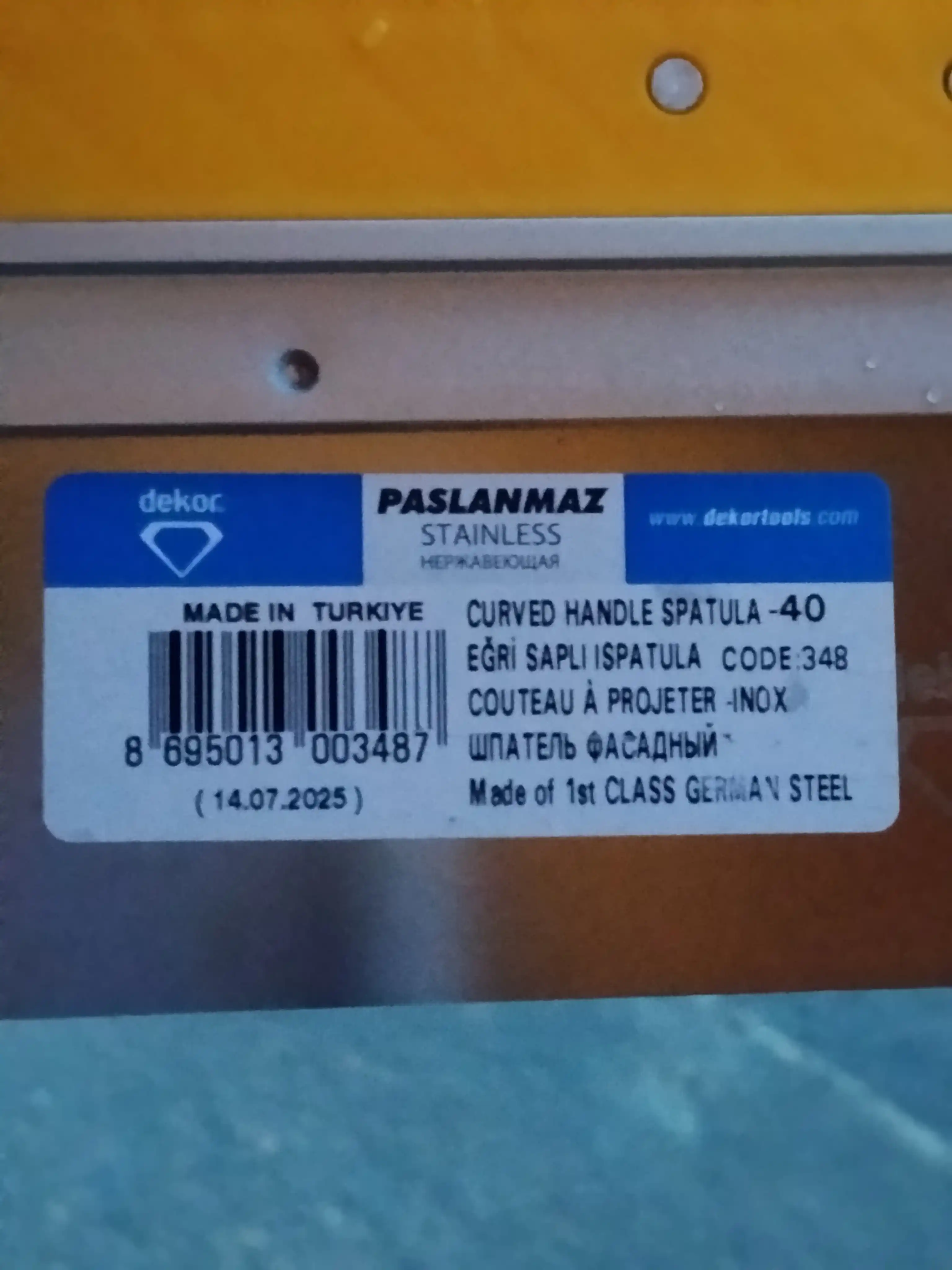 Dekor 348 fasad shpatel, zanglamaydigan po‘lat, 40 sm