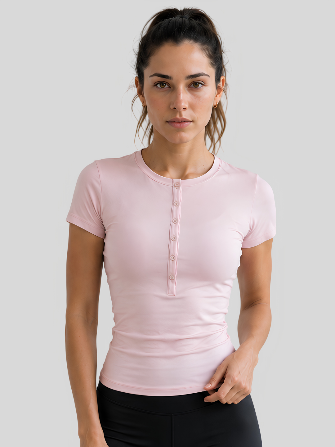 Ayollar uchun slim fit sport futbolka fitness, yoga va pilates uchun