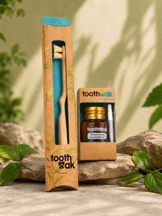 Misvoq tish cho'tkasi + lab namlash uchun balzam, TOOTHWAK - 