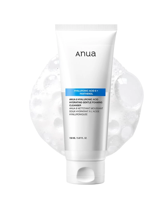 Очищающая пенка для лица Anua Hyaluronic Acid 8 + Panthenol, 150 мл