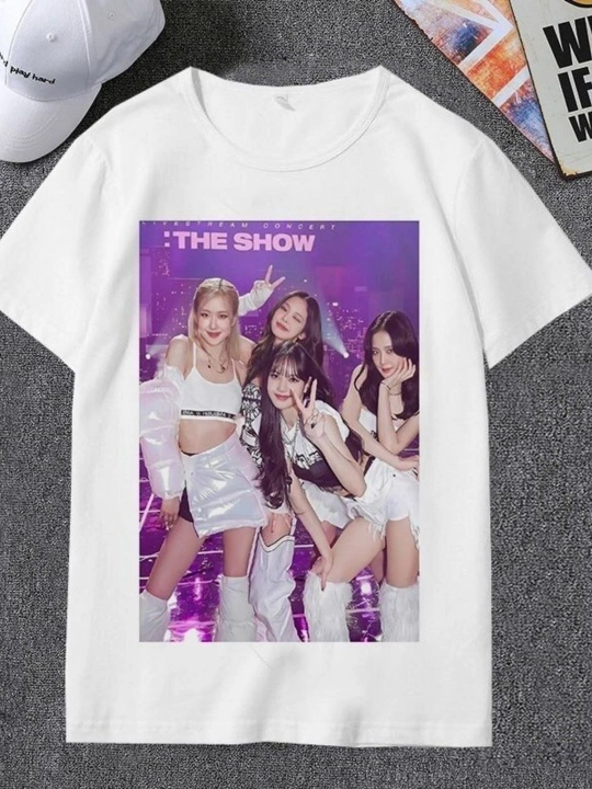 Белая футболка, с изображением участниц BLACKPINK - 