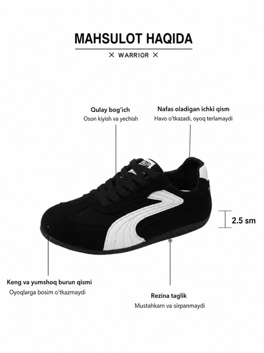 Ayollar krossovkalari va kedalari, sport va kundalik poyabzal