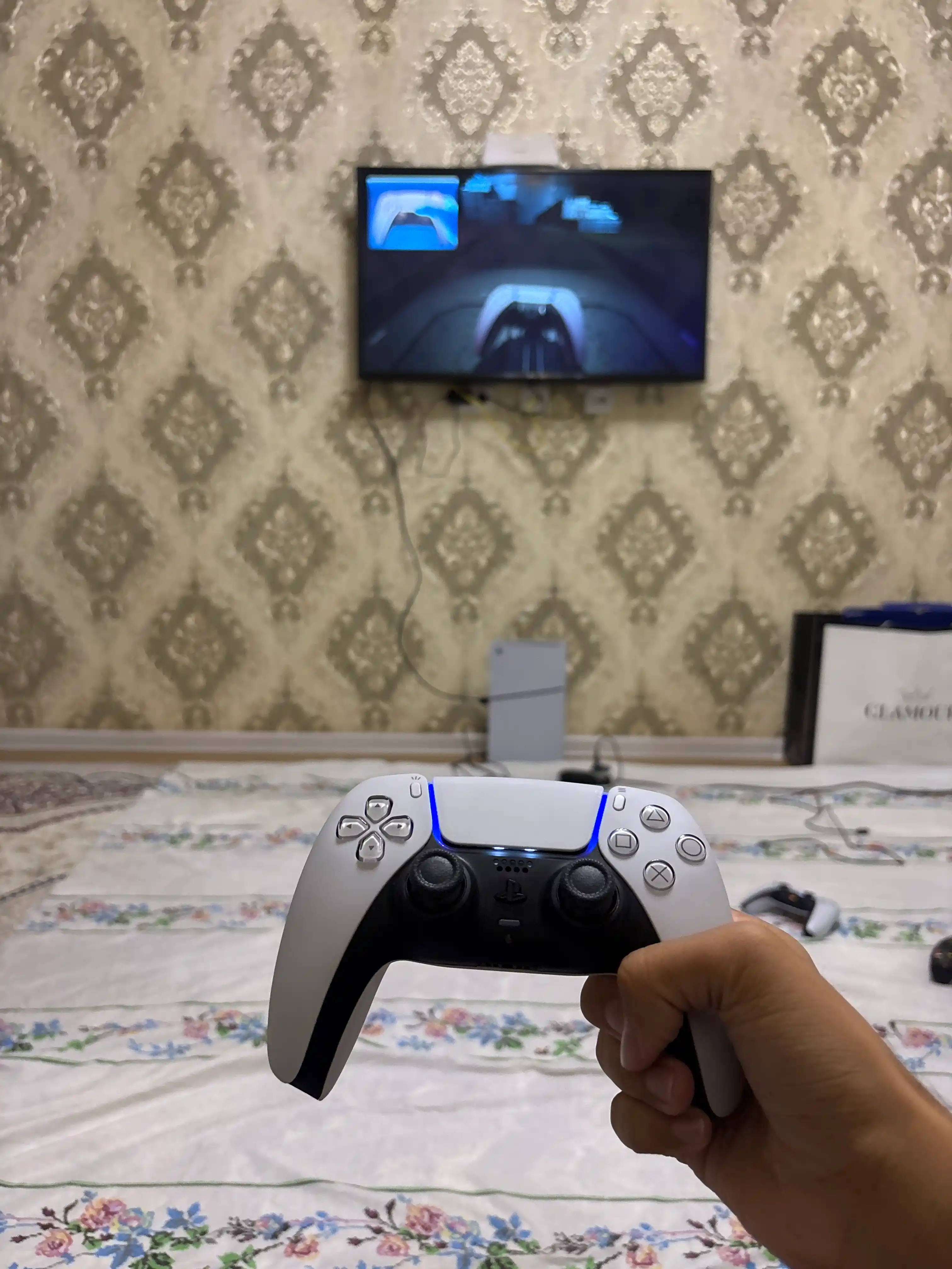 PS5 uchun simsiz geympad, PlayStation 5 joystick, DualSense, оq rang