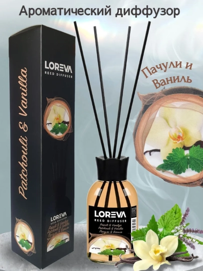 Ароматический диффузор с палочками, для дома и офиса LORENA, освежитель воздуха, 27 тип — DEM0712-LOREVVA-ПУДР-lorev55