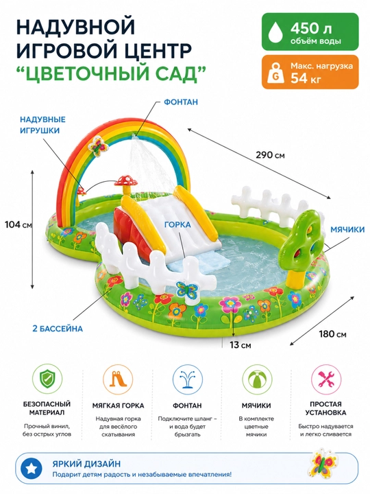 Надувной бассейн Intex