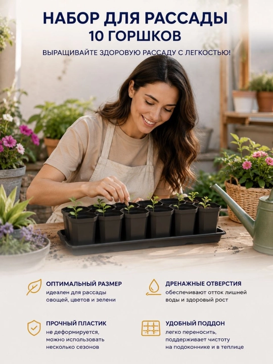 Ko‘chat uchun to‘plam, 10 ta tuvak - 