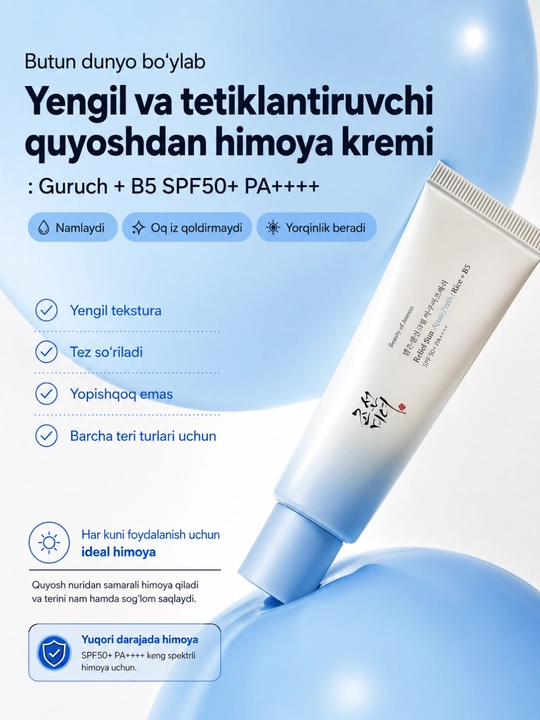 Quyoshdan himoyalovchi krem Beauty of Joseon Relief Sun