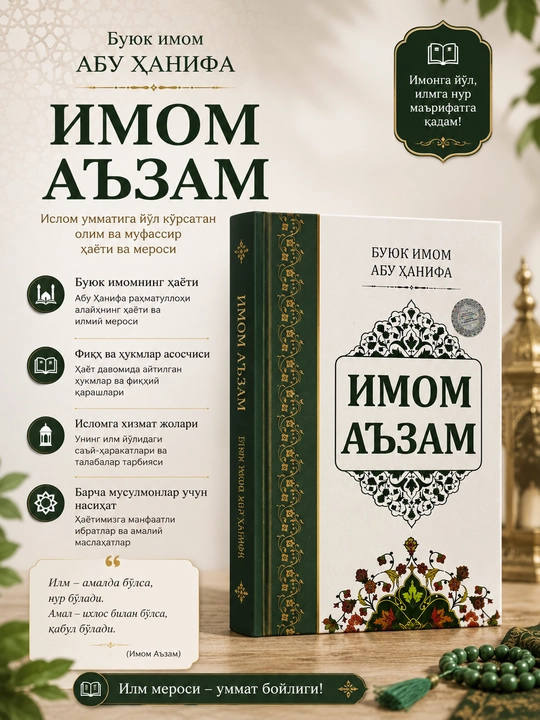 "Imom A'zam" kitobi Imom Abu Hanifa - 
