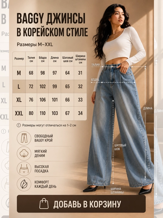Ayollar baggy jinsi, Y2K, keng jinsi, klassik, koreys uslubi, baland bel
